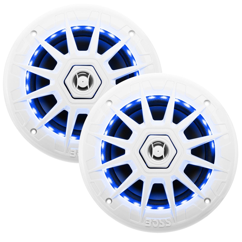 Boss Audio MRGB65 Coaxial Marine Speakers w/RGB LED Lights – 6.5 – MRGB65