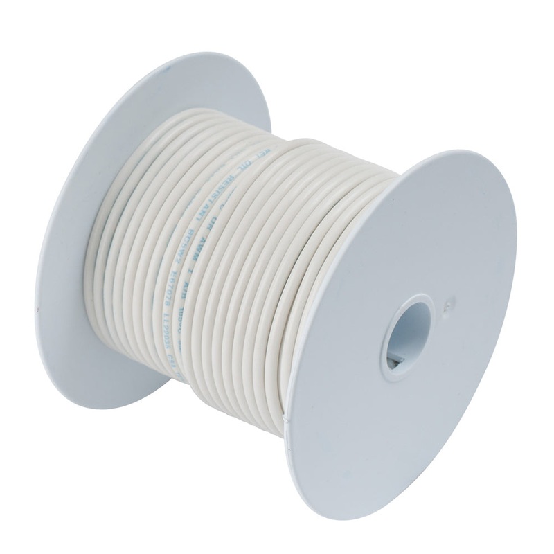 Ancor White 8 AWG Tinned Copper Wire – 100′ – 111710