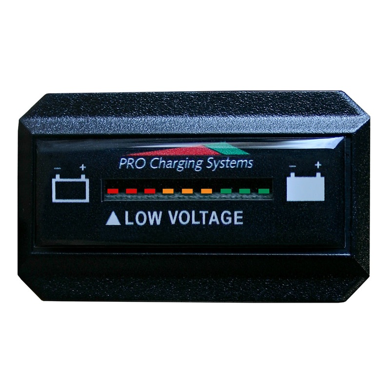 Dual Pro Battery Fuel Gauge – DeltaView Link Compatible – Rectangle – 12V System (1-12V Battery, 2-6V Batteries) – BFGWOVR12V