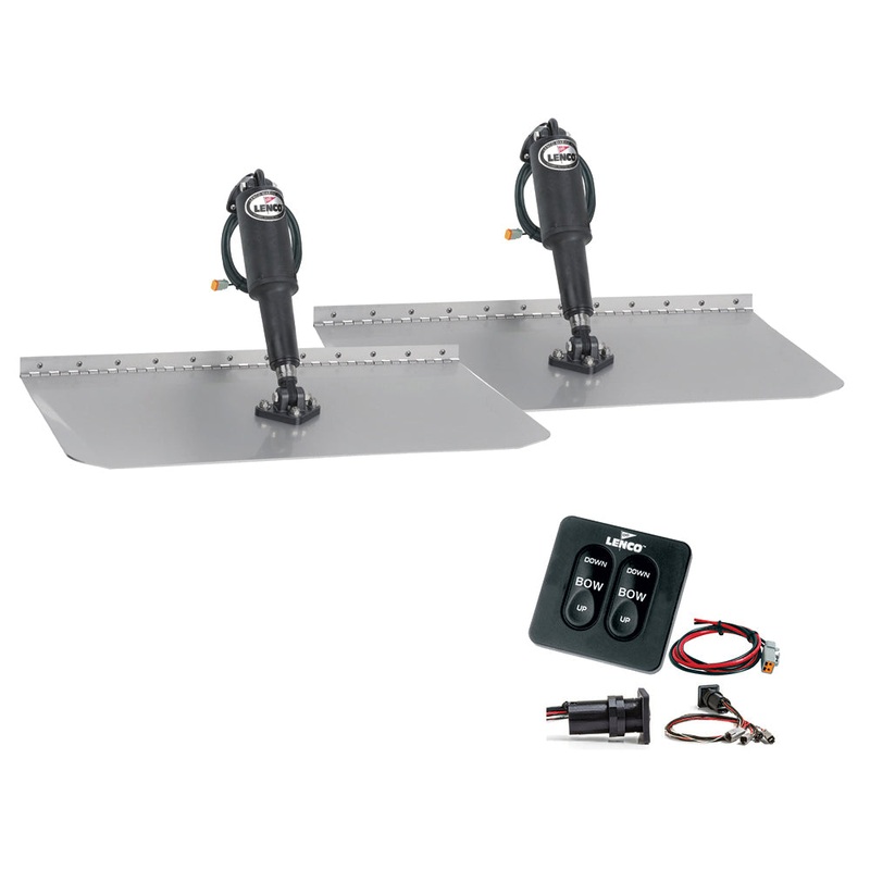 Lenco 12 x 24 Standard Trim Tab Kit w/Standard Tactile Switch Kit 12V – TT12X24