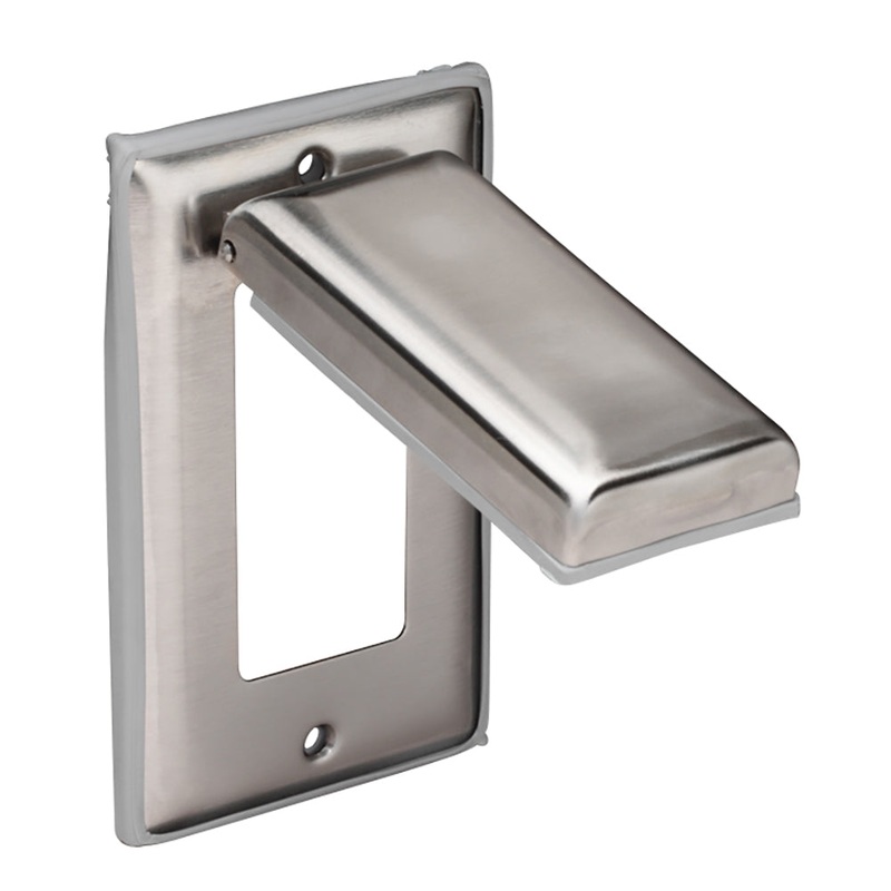 Marinco Stainless Steel Cover w/Lift Lid f/GFCI Receptacle – 7879CR-FI