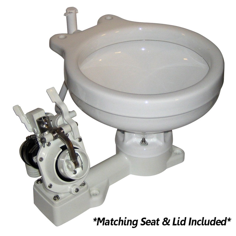 Raritan Fresh Head – Fresh Water Flush – Manual – Marine Size – Left Hand Operation – 25M00L