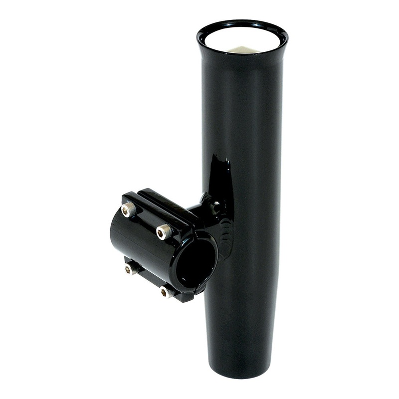 Lee’s Clamp-On Rod Holder – Black Aluminum – Horizontal Mount – Fits 1.900 O.D. Pipe – RA5204BK