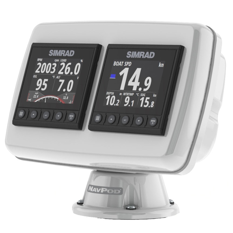 NavPod PP4503 PowerPod Pre-Cut f/2-Simrad IS42/B&G Triton/AP44 Square Hole Instruments