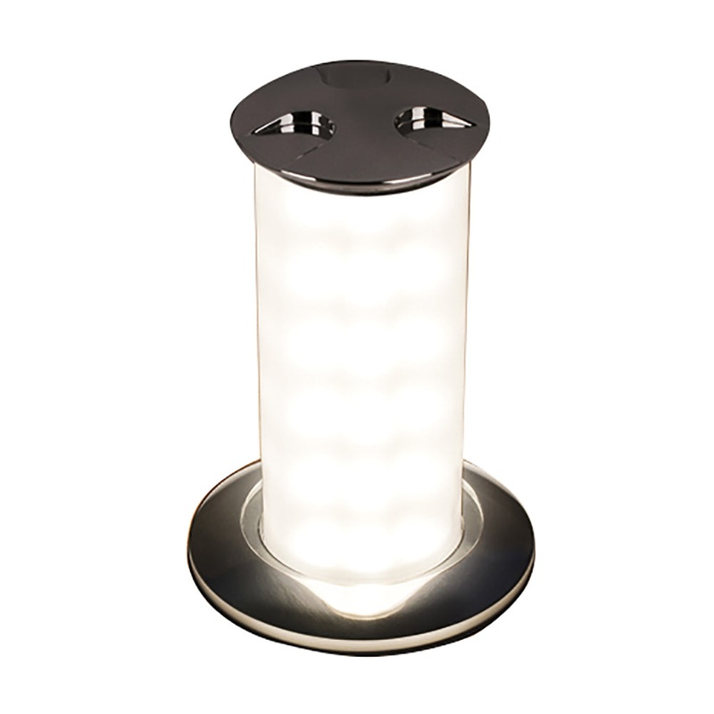 Quick Secret 6W Retractable Lamp w/Automatic Switch IP66 Mirrored Chrome Finish – Warm White LED – FASP1572X12CD00