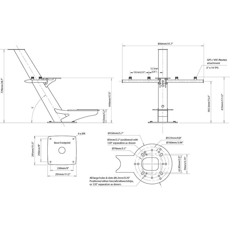 Scanstrut Tapered Radar Mast – PTM-R1-1