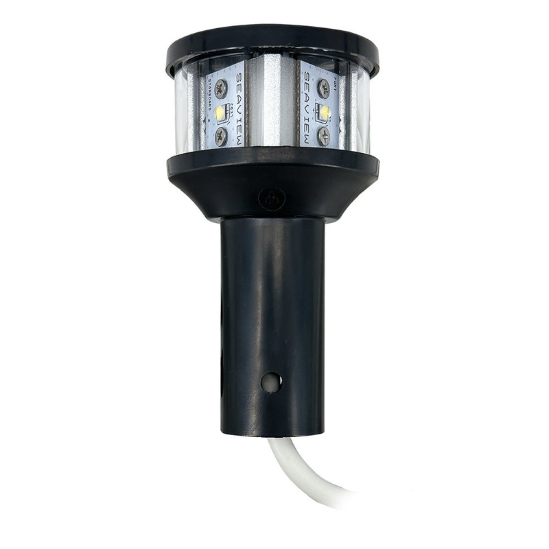 Seaview 12V C5 Certified Round 3nm LED Combo Masthead All-Round Light – Black – LTBLED12C5BLK