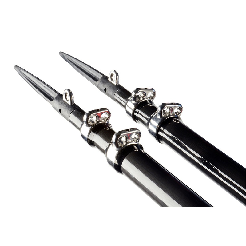 C.E. Smith Gen3 Center Rigger Pole – Black – 2-Section – 12′ – 56561