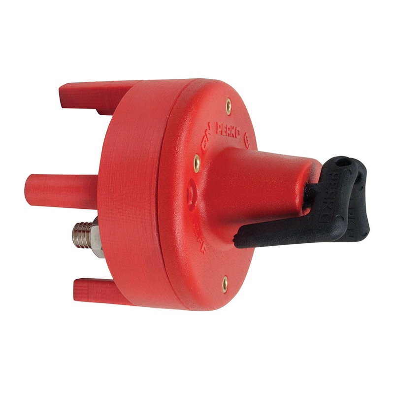 Perko Dual Battery Switch w/Mounting Ring & Legs – Bulkhead Mount – 8521DP