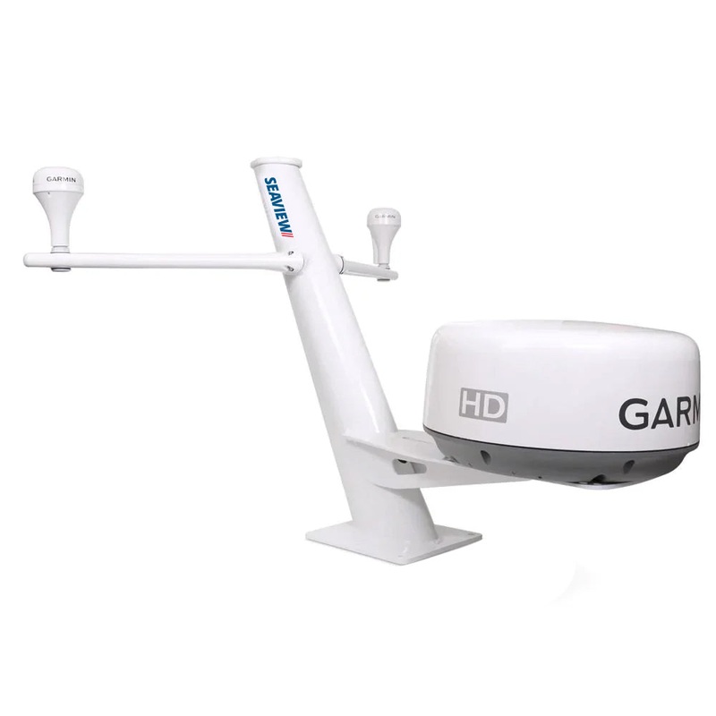 Seaview 30 Tapered Closed Dome Aft Leaning Radar Mount w/Removable Spreaders & 10×10 Base Plate