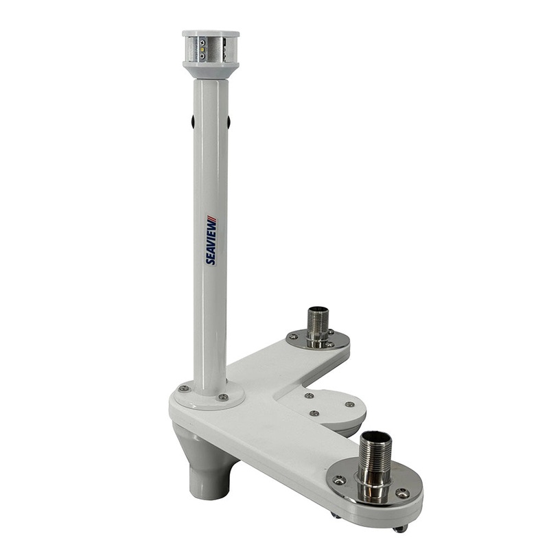 Seaview Triple Mount Adapter w/C5 Certified LED Light 12 Post & Threaded 1-14 Thread Bases f/GPS Units