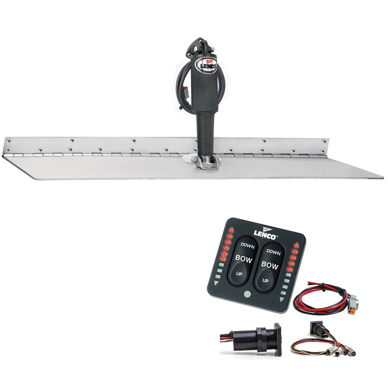 Lenco 12 x 24 Super Strong Trim Tab Kit w/LED Indicator Switch Kit 12V – TT12X24SSI