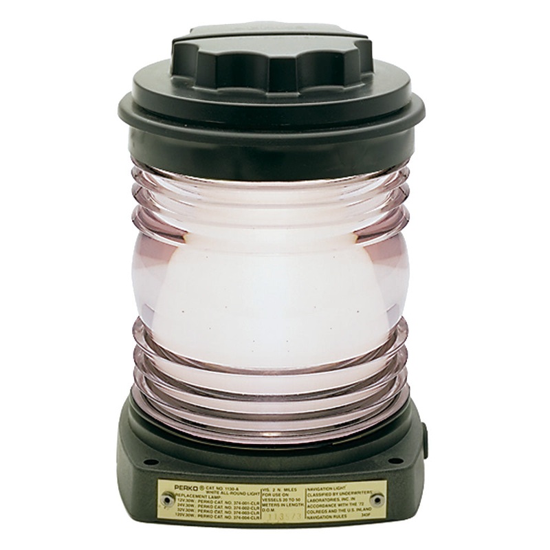 Perko All-Round Light – Black Plastic, White Lens – 1130A00BLK