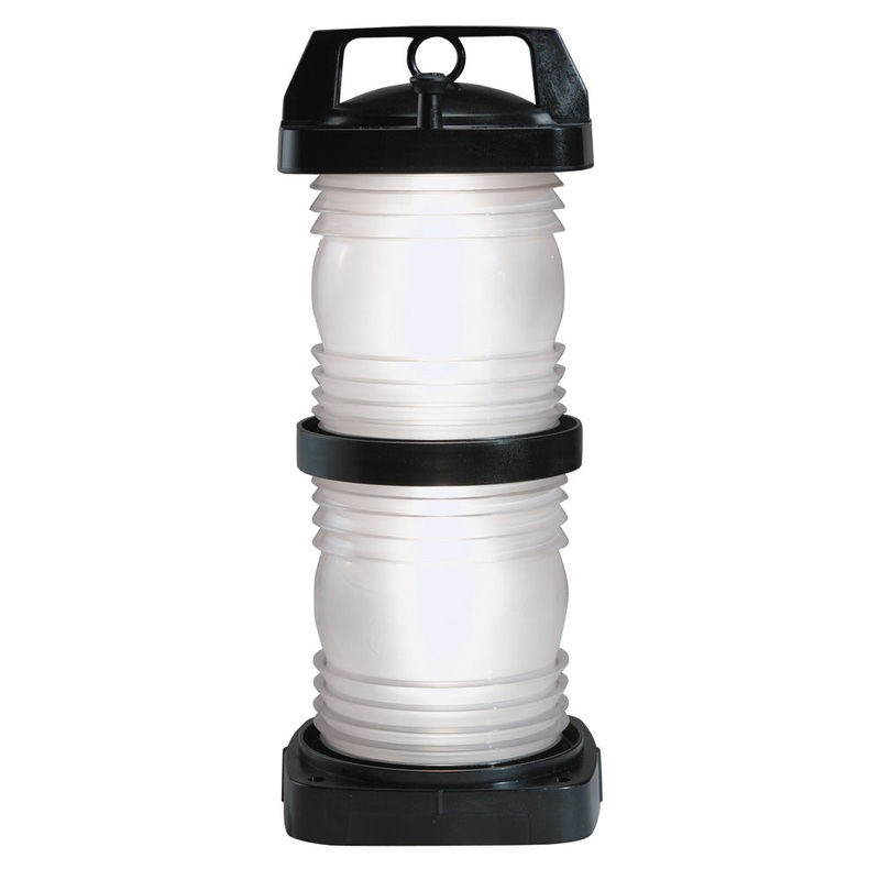 Perko Double Lens Navigation Light – Masthead Light – Black Plastic, White Lens – 1365E00BLK
