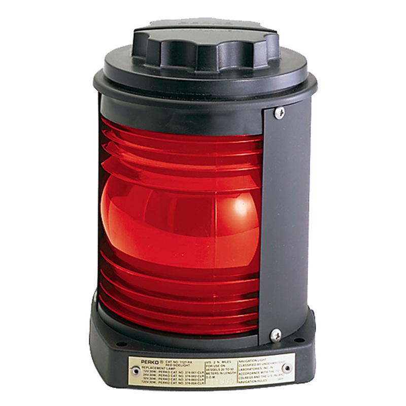 Perko Side Light – Black Plastic, Red Lens – 1127RA0BLK