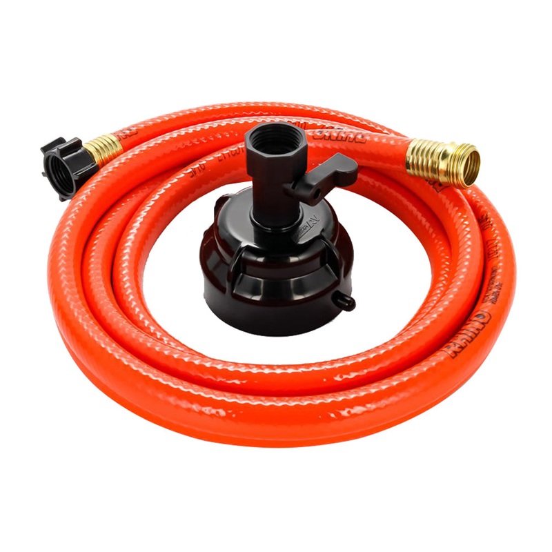 Camco RhinoFlex 10 Clean Out Hose w/Rinser Cap – 5/8 Internal Diameter