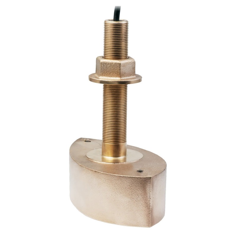 Echonautics Bronze Stem Thru-Hull CW Dual Frequency Transducer – 600W, 50/200kHz – CB101D600CW