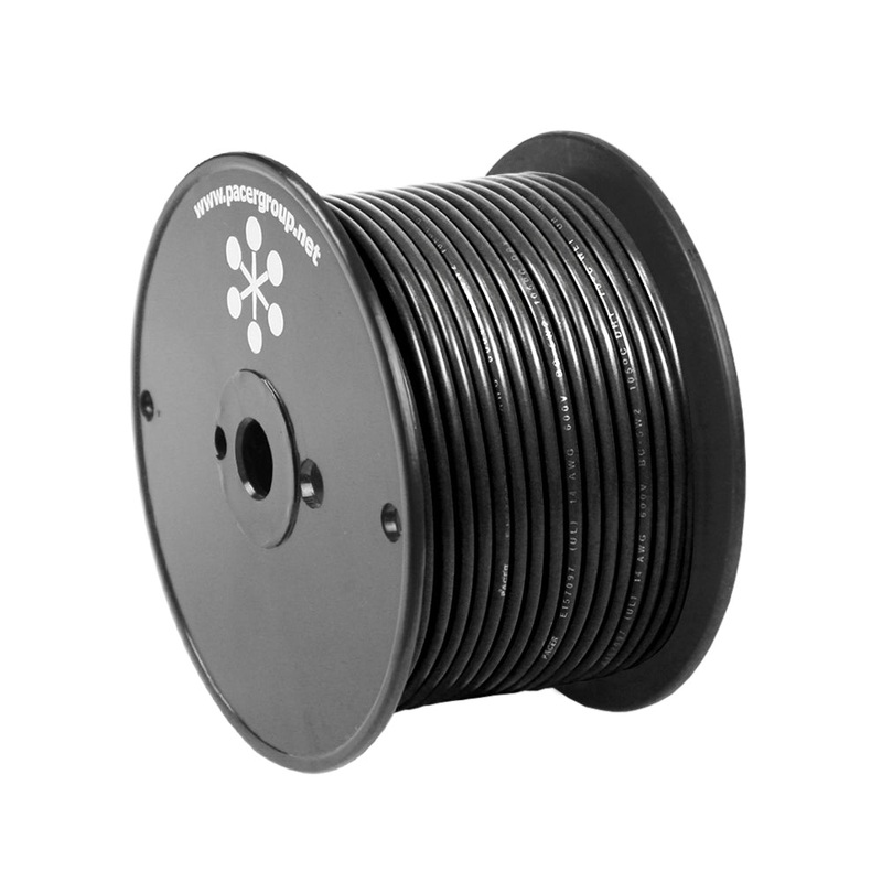 Pacer Black 10 AWG Primary Wire – 20′ – WUL10BK-20