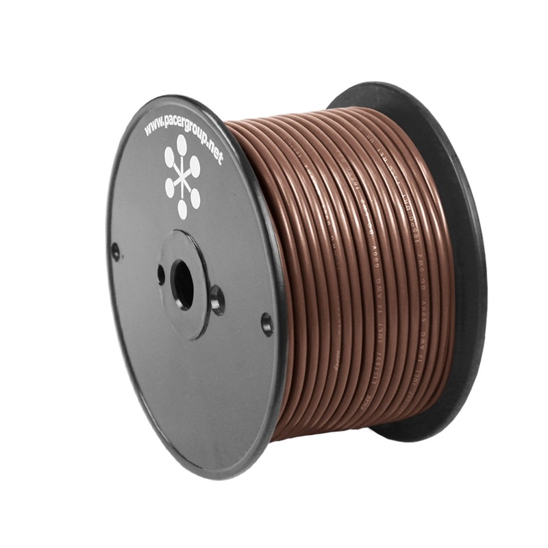 Pacer Brown 10 AWG Primary Wire – 20′ – WUL10BR-20