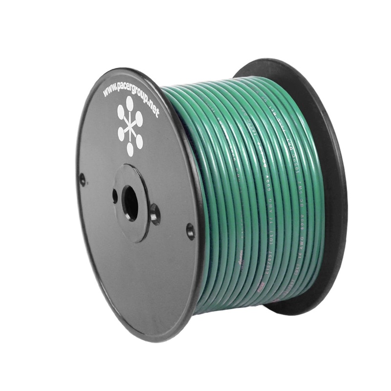 Pacer Green 10 AWG Primary Wire – 20′ – WUL10GN-20
