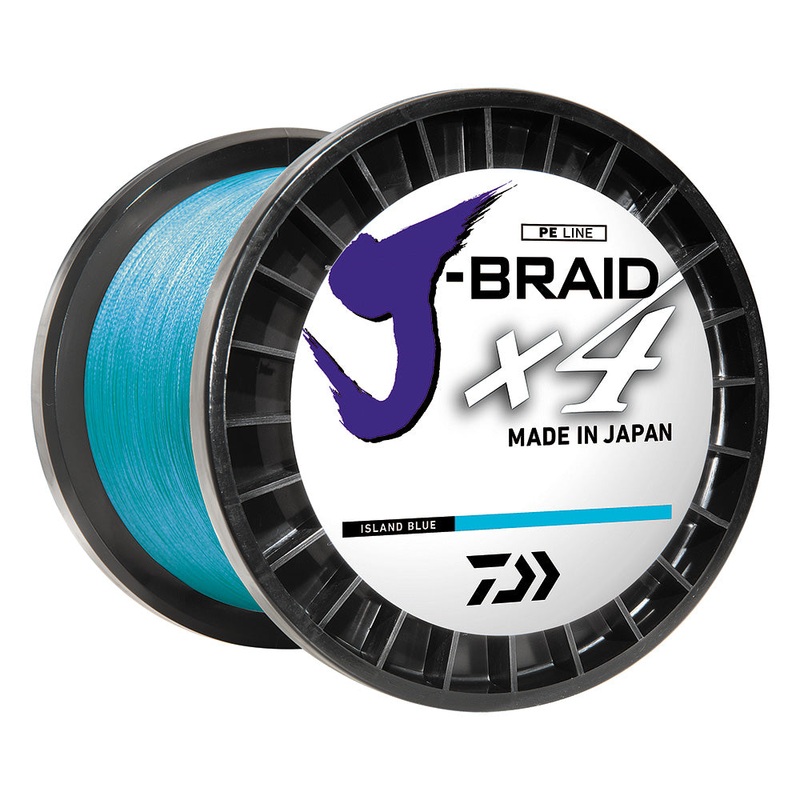 Daiwa J-BRAID x4 Braided Line – 30 lbs – 300 yds – Island Blue – JB4U30-300IB