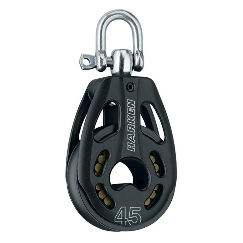 Harken 45mm Aluminum Black Magic Air Block w/Swivel – 3391