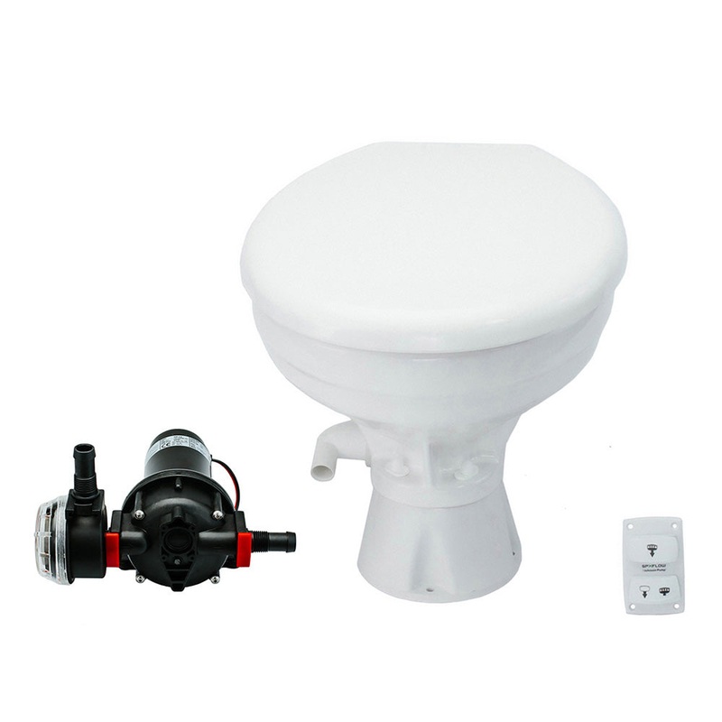 Johnson Pump AquaT Toilet Silent Electric  Comfort – 24V w/Pump – 80-47232-02