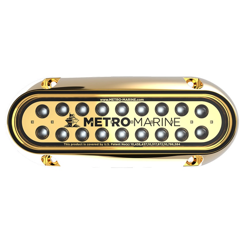 Metro Marine High-Output Elongated Underwater Light w/Intelligent Monochromatic LED’s – Green, 45 Beam – F-BME1-H-G3-45