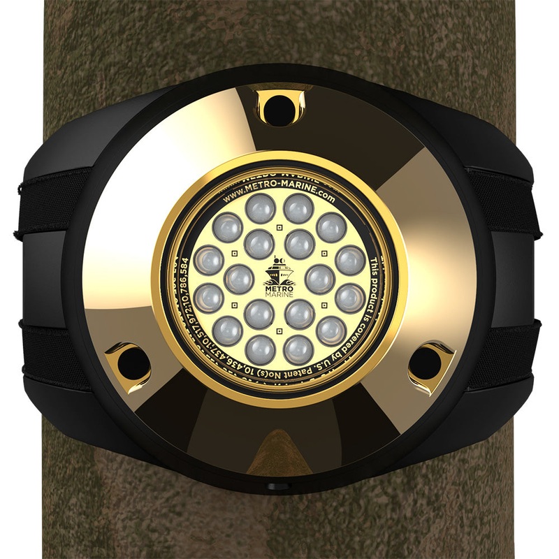 Metro Marine High-Output Piling Mount Underwater Light w/Intelligent Monochromatic LED’s – Aqua, 45 Beam – F-PMR1-A3-45