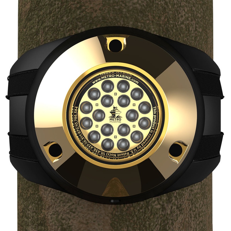 Metro Marine High-Output Piling Mount Underwater Light w/Intelligent Monochromatic LED’s – Green, 90 Beam – F-PMR1-G3-90