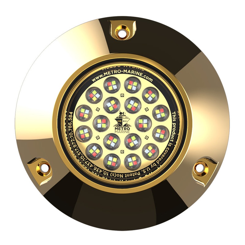 Metro Marine High-Output Submersible Underwater Light w/Intelligent Full Spectrum LED’s – RGBW, 90 Beam – F-BMR1-FS-90