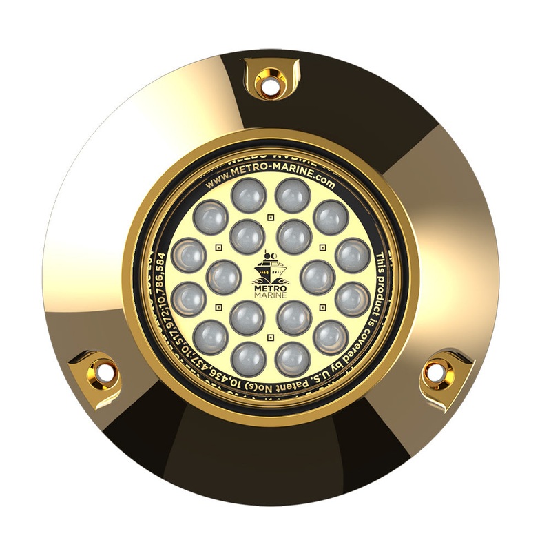 Metro Marine High-Output Submersible Underwater Light w/Intelligent Monochromatic LED’s – Aqua, 45 Beam – F-BMR1-A3-45