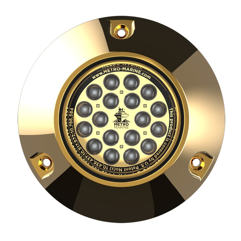 Metro Marine High-Output Submersible Underwater Light w/Intelligent Monochromatic LED’s – Aqua, 90 Beam – F-BMR1-A3-90