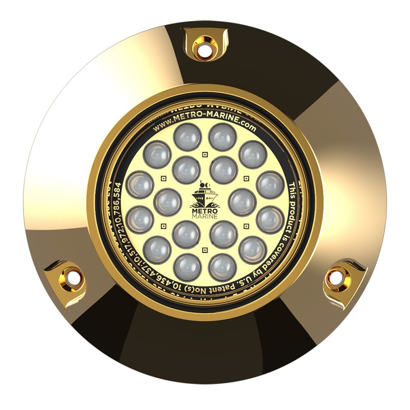Metro Marine High-Output Submersible Underwater Light w/Intelligent Monochromatic LED’s – Blue, 45 Beam – F-BMR1-B3-45
