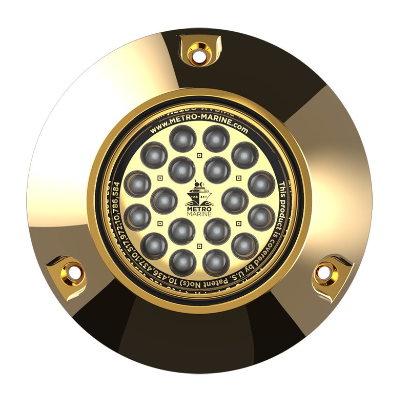 Metro Marine High-Output Submersible Underwater Light w/Intelligent Monochromatic LED’s – Blue, 90 Beam – F-BMR1-B3-90