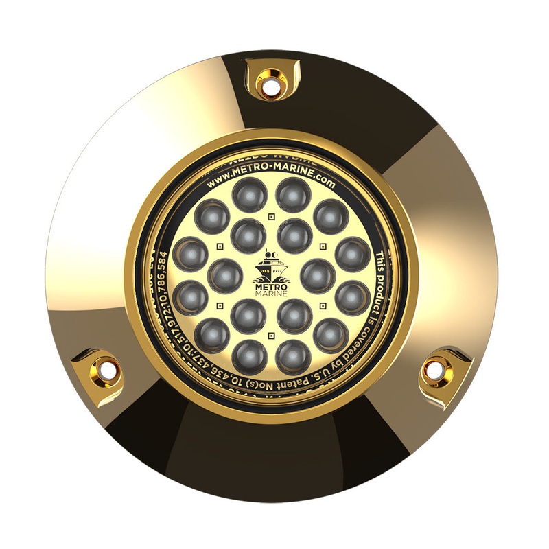 Metro Marine High-Output Submersible Underwater Light w/Intelligent Monochromatic LED’s – Green, 90 Beam – F-BMR1-G3-90