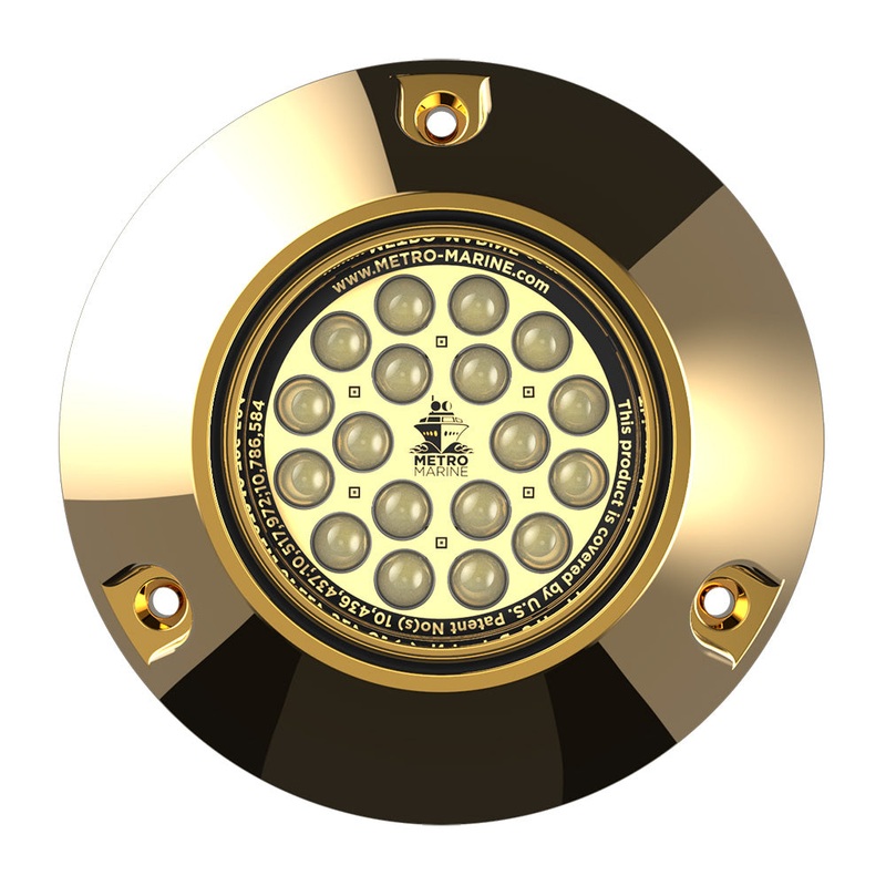 Metro Marine High-Output Submersible Underwater Light w/Intelligent Monochromatic LED’s – White, 45 Beam – F-BMR1-W3-45