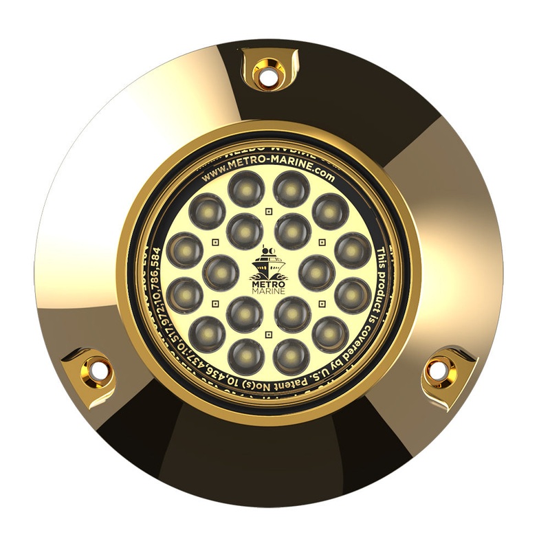 Metro Marine High-Output Submersible Underwater Light w/Intelligent Monochromatic LED’s – White, 90 Beam – F-BMR1-W3-90