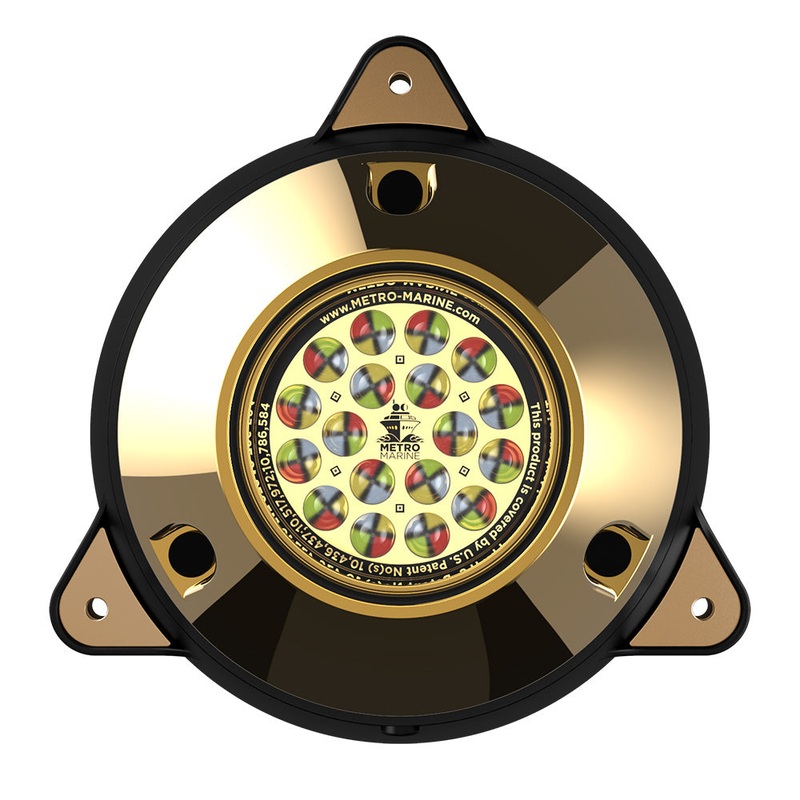 Metro Marine High-Output Surface Mount Underwater Light w/Intelligent Full Spectrum LED’s – RGBW, 45 Beam – F-SMR1-FS-45