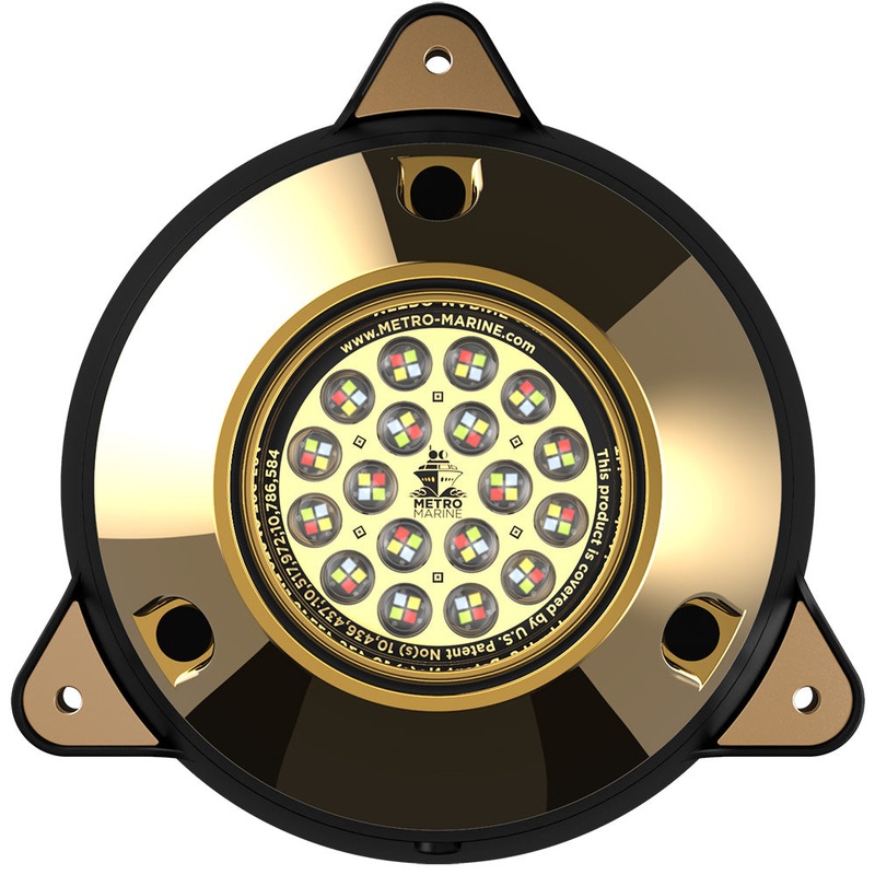 Metro Marine High-Output Surface Mount Underwater Light w/Intelligent Full Spectrum LED’s – RGBW, 90 Beam – F-SMR1-FS-90