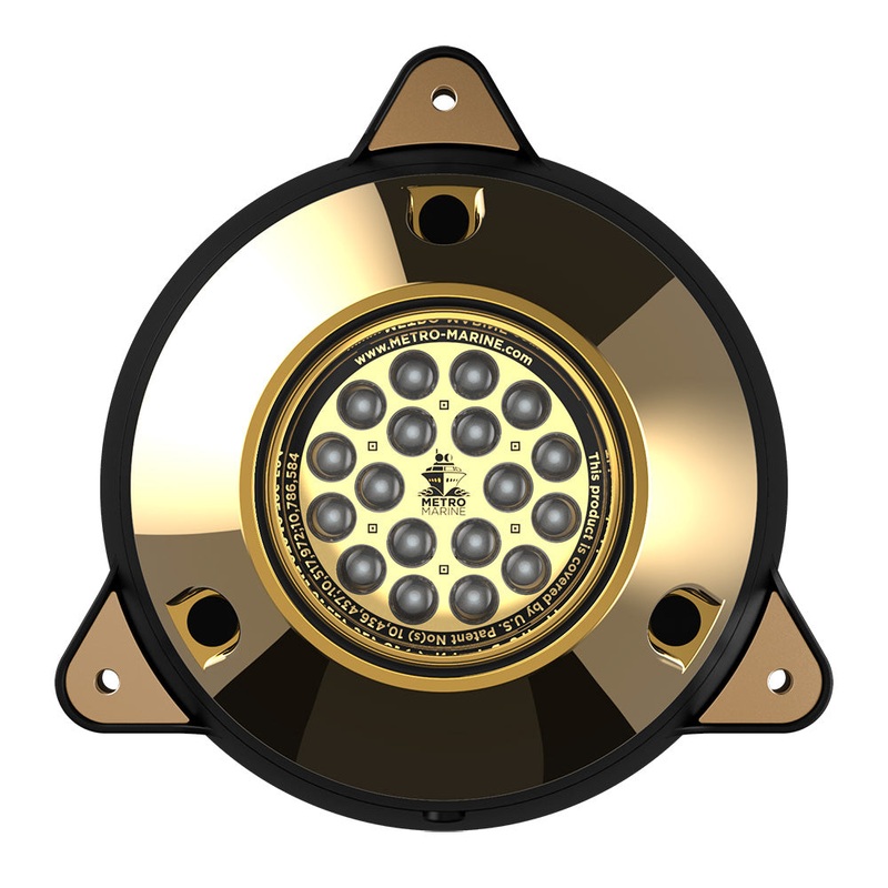 Metro Marine High-Output Surface Mount Underwater Light w/Intelligent Monochromatic LED’s – Green, 45 Beam – F-SMR1-G3-45