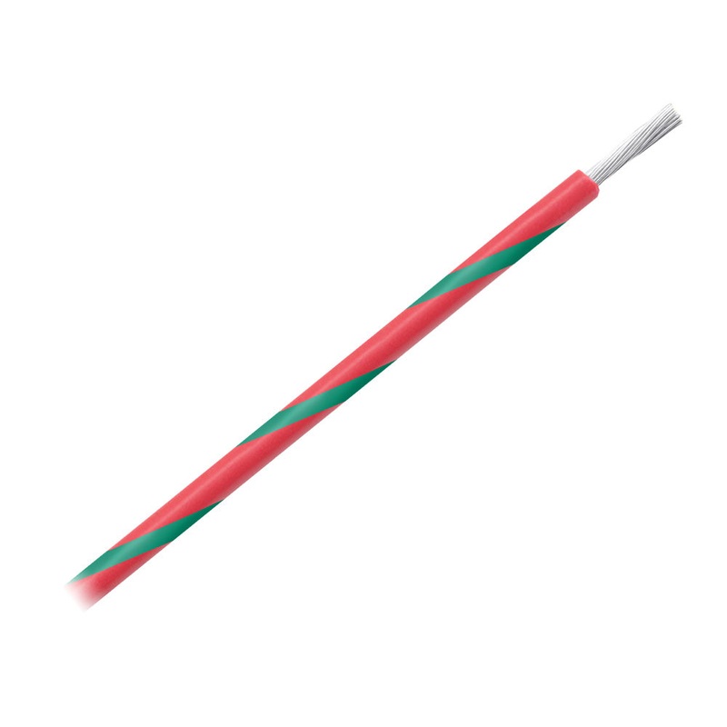 Pacer 14 AWG Gauge Striped Marine Wire 500′ Spool – Red w/Green Stripe – WUL14RD-5-500