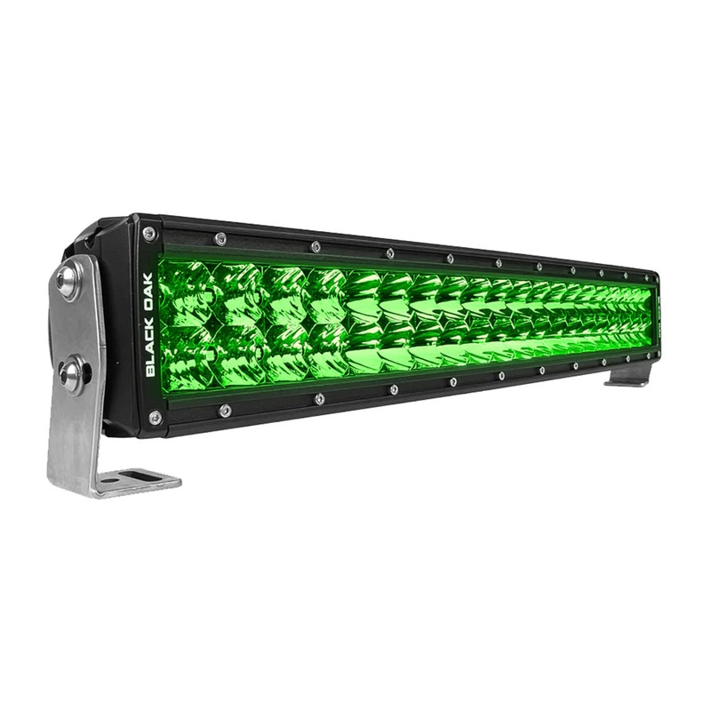 Black Oak Curved Double Row Combo Green Hog Hunting 20 Pro Series 3.0 LED Light Bar
