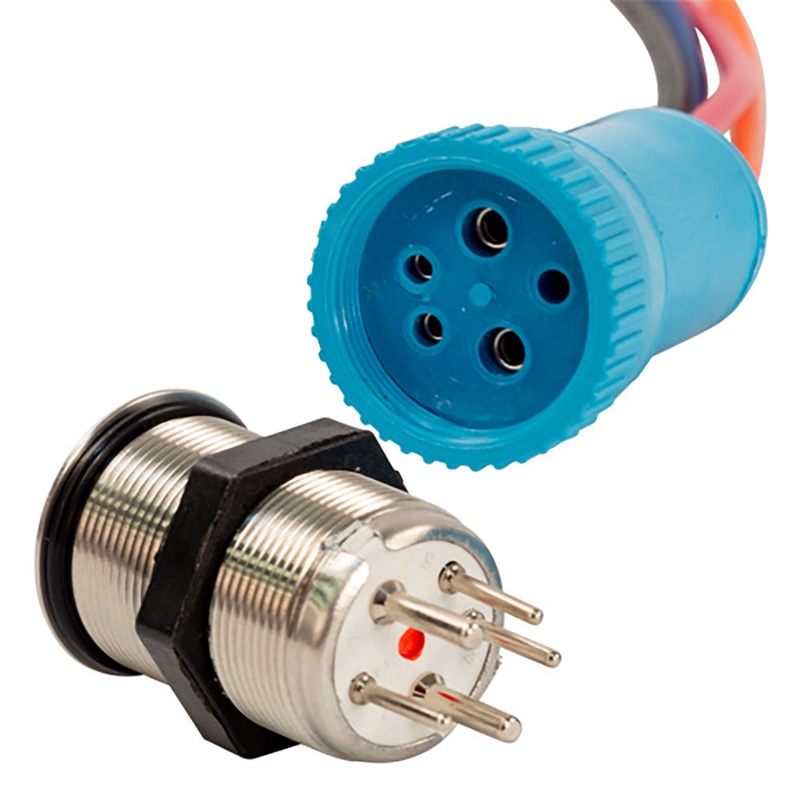 Bluewater 22mm Push Button Switch – Nav/Anc Contact – Blue/Green/Red LED – 4′ Lead – 9059-3114-4
