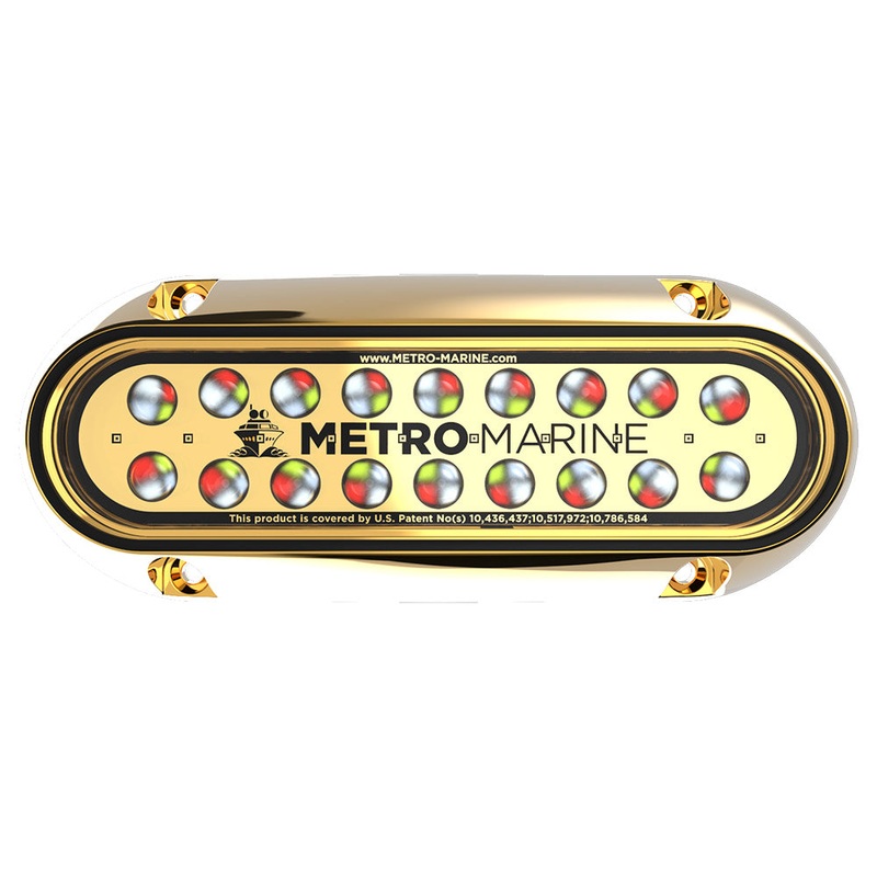 Metro Marine High-Output Elongated Underwater Light w/Intelligent Full Spectrum LED’s – RGBW, 45 Beam – F-BME1-H-FS-45