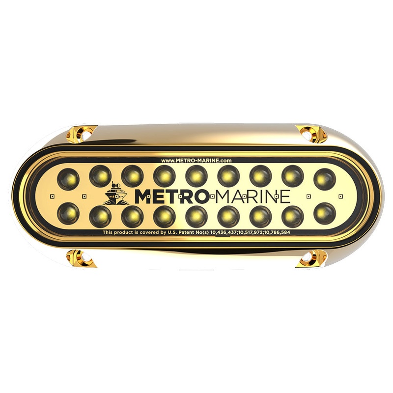 Metro Marine High-Output Elongated Underwater Light w/Intelligent Monochromatic LED’s – White, 45 Beam – F-BME1-H-W3-45