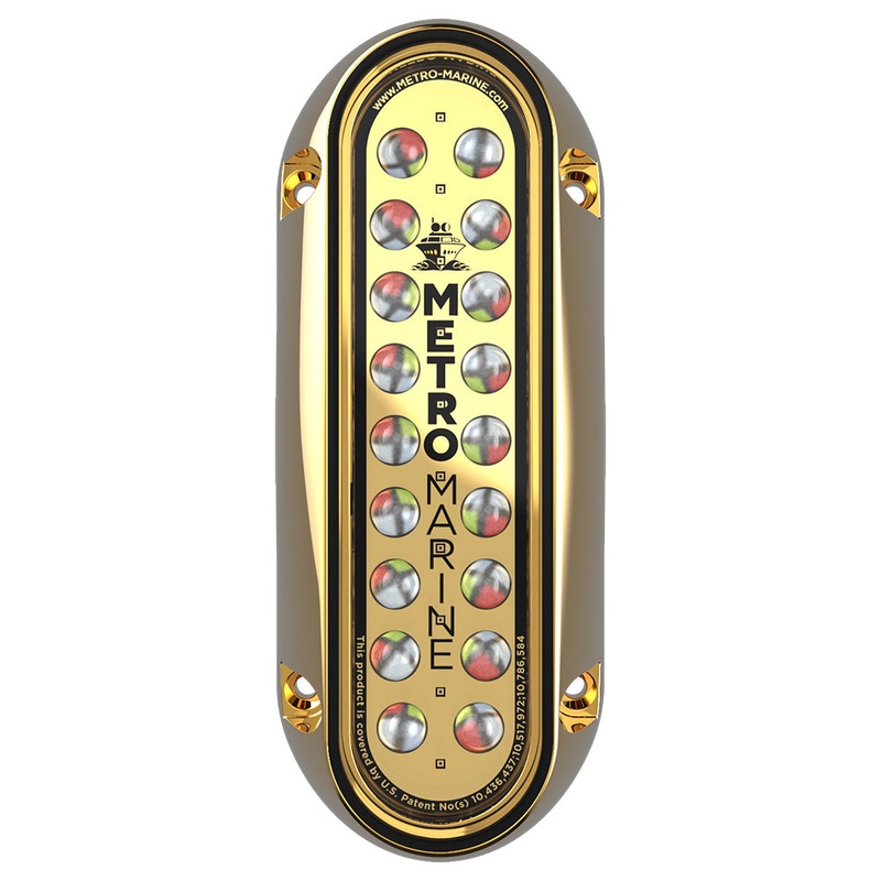 Metro Marine High-Output Elongated Vertical Mount Light w/Intelligent Full Spectrum LED’s – RGBW, 45 Beam – F-BME1-V-FS-45