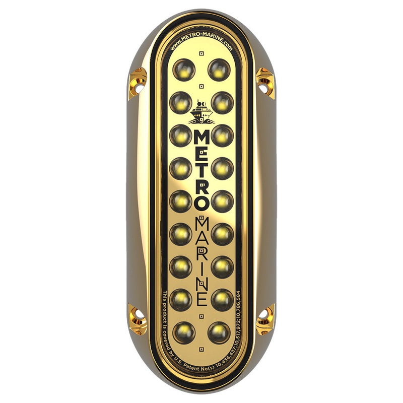 Metro Marine High-Output Elongated Vertical Mount Light w/Intelligent Monochromatic LED’s – White, 45 Beam – F-BME1-V-W3-45