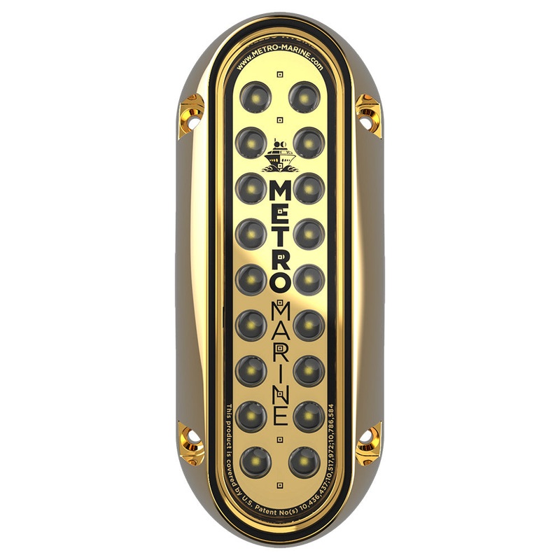 Metro Marine High-Output Elongated Vertical Mount Light w/Intelligent Monochromatic LED’s – White, 90 Beam – F-BME1-V-W3-90