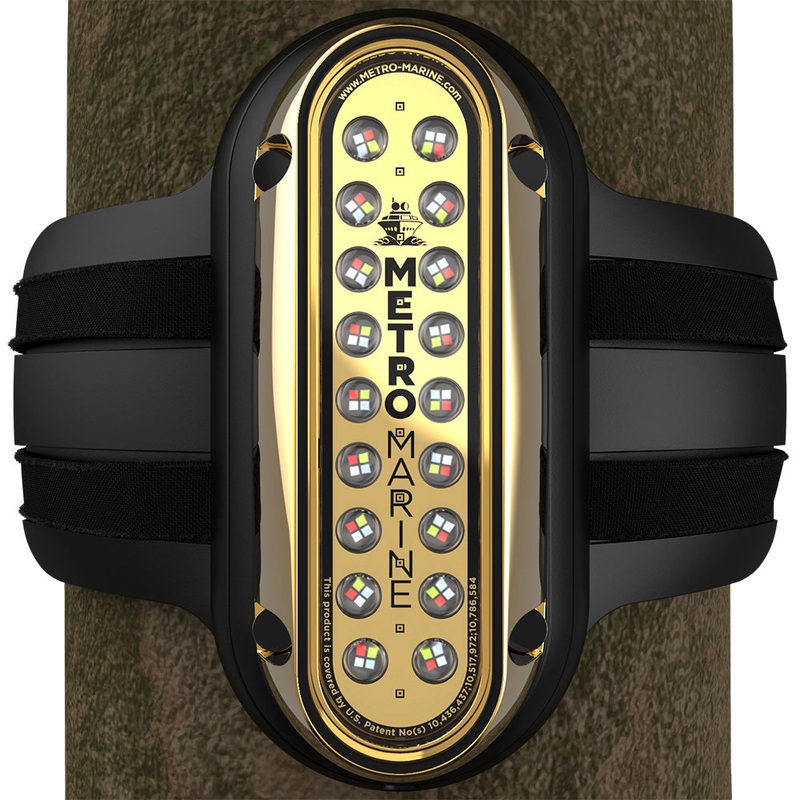 Metro Marine High-Output Vertical Piling Mount Light w/Intelligent Full Spectrum LED’s – RGBW, 90 Beam – F-PME1-V-FS-90
